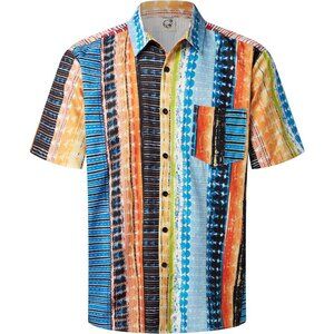 Mens Casual Hawaiian Shirts Short Sleeve Button Down Tropical Shirts Beach Summe